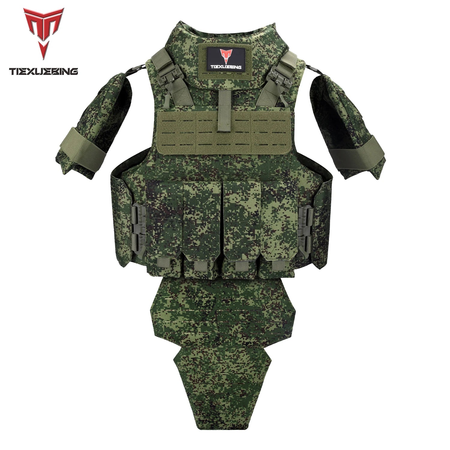 Tiexuebing 1000D Waterproof Wear-Resistant Outdoor Multi-Functional Laser Molle Module Full-Defense Tactical Vest