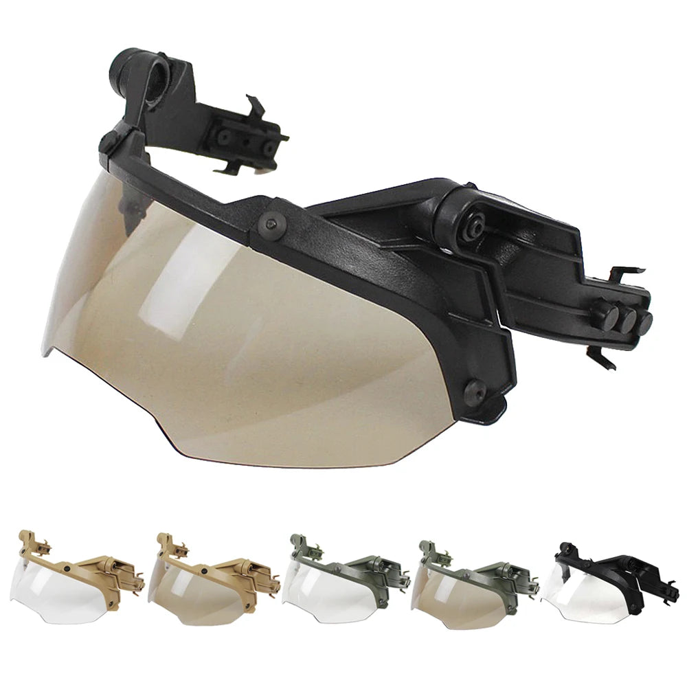 BOOIU FAST Tactical Helmet Goggles Hunting Air Gun CS Game Paintball Shooting Mask  MICH Helmet Accessories And Equipment