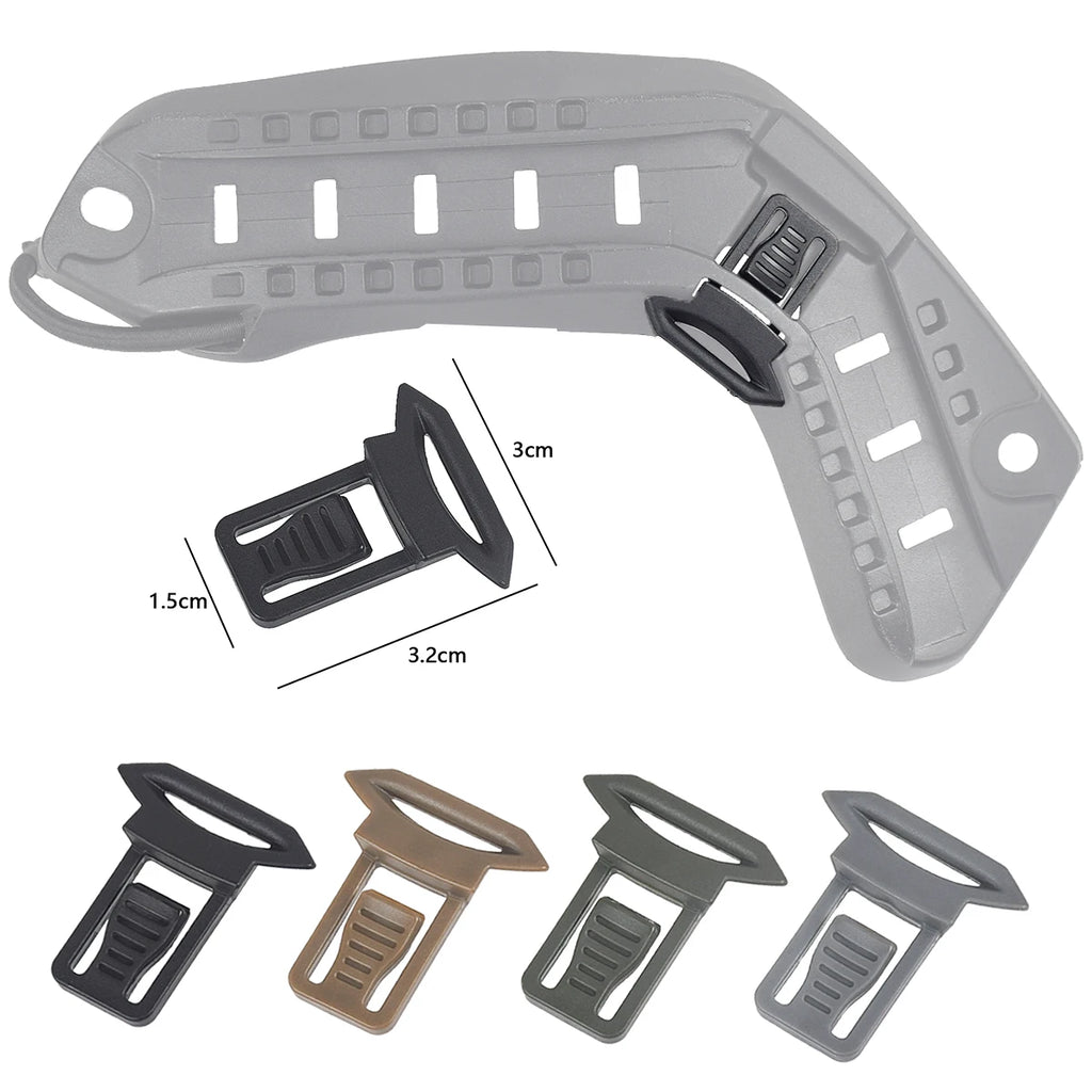 Helmet Goggle Swivel Clips Set for Helmet Side Set Helmet Mount Helmet Accessories PlasticMaterial Installation Helmet Side Rail