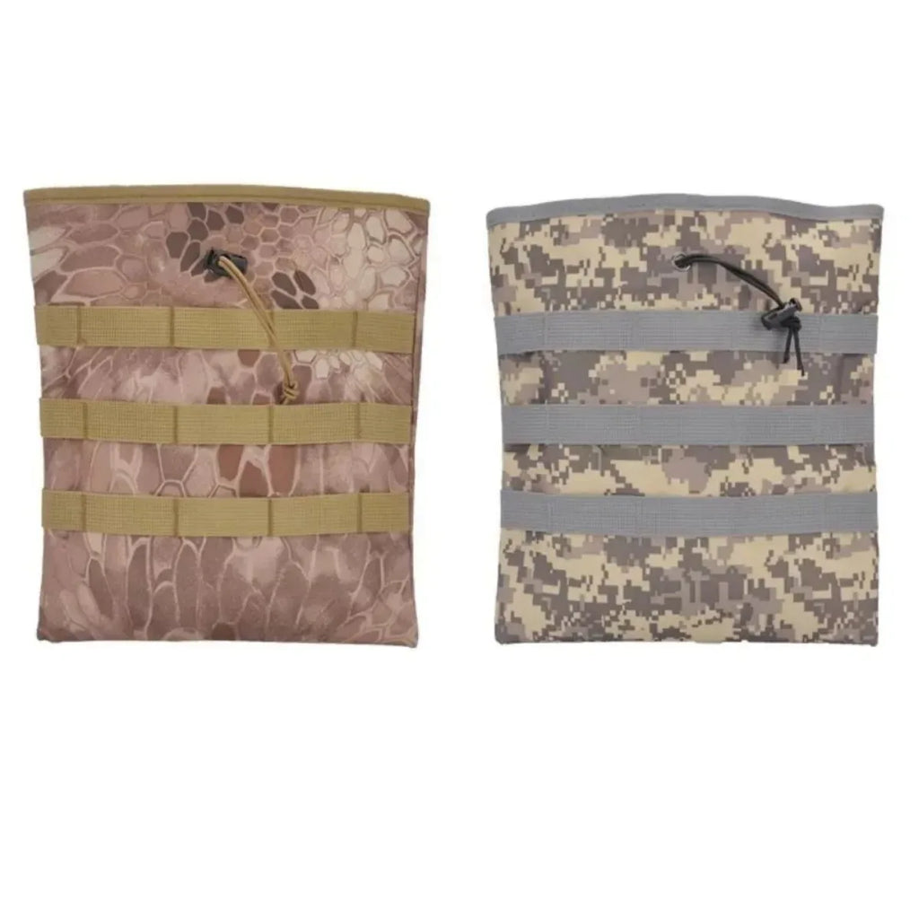 Tactical Roll-up MOLLE Dump Pouch Magazine Recovery Bag Outdoor Drawstring Mag Recycling Storage Pack for Airsoft Hunting Gear