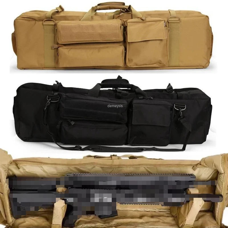 Tactical Gun Backpack Double Rifle Bags Dual Carbine Carrying Case for SAW M249 M4A1 M16 AR15