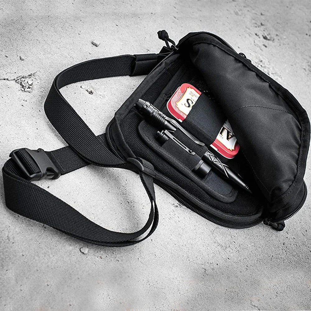 VULPO Tactical Hook Fasteners Pouch Bag Backpack Insert Pouch EDC Storage Mesh Pouch Organizer Panel Key Holder Battery Pouch