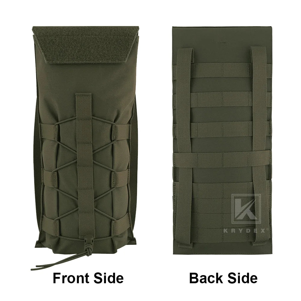 KRYDEX Tactical MOLLE 3L Hydration Pack 100 oz Water Bladder Pouch Modular Pack Bag Outdoor Hiking Camping Accessories