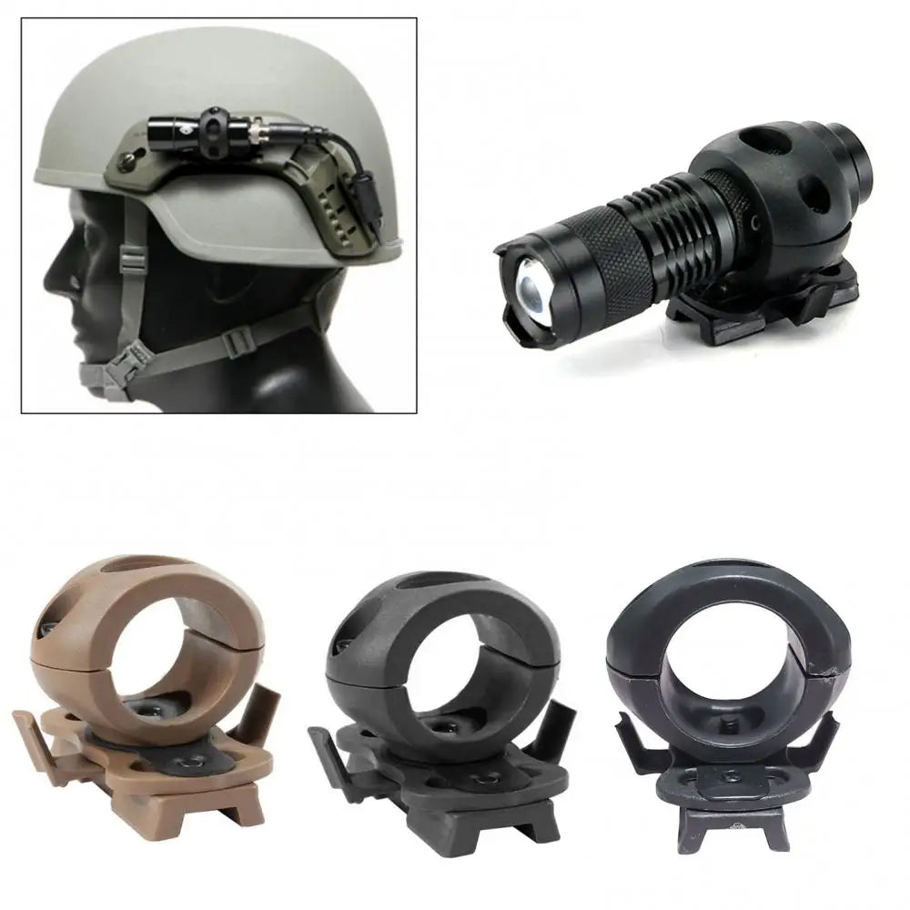 Helmet Flashlight Holder Clip 20-24mm Special Lighting Flashlight Fast Tactical Helmet Mount Clamp Adapter Helmet Accessories