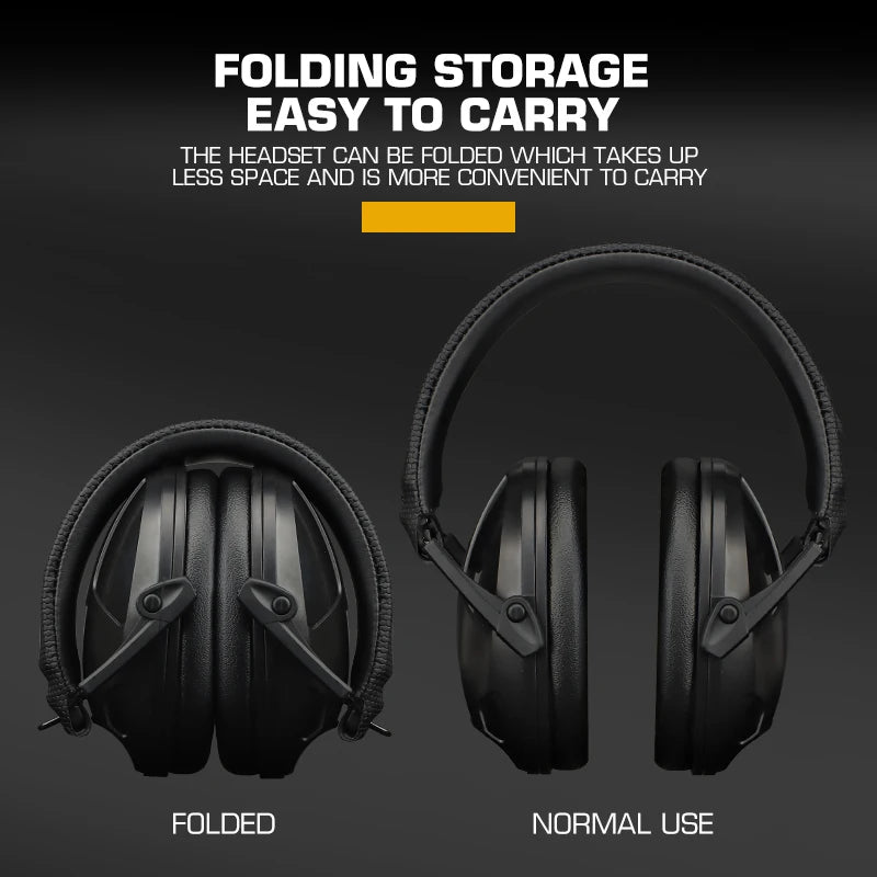 Tactical IPSC SHooter Noise Reduction Headset Cancelling Earmuff Anti-noise Headphone Hearing Foldable Ear Protector Gear