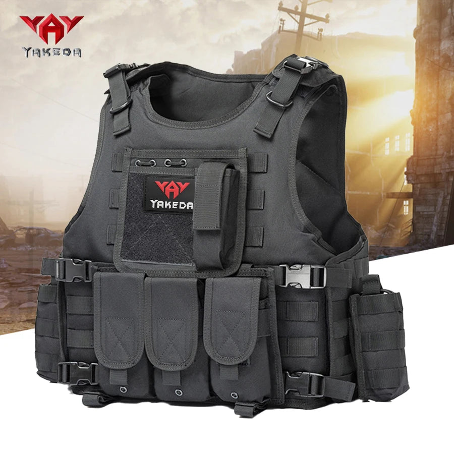 YAKEDA quick detachable outdoor adventure equipment vest, quick detachable lightweight multi-functional outdoor vest