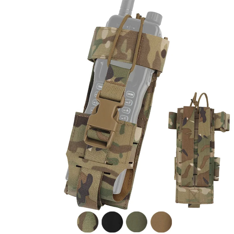 Camouflage MOLLE Radio Pouch Universal Protective Organizer for Outdoor Airsoft Vest Gear Survival Communication Accessories