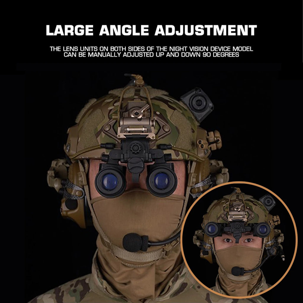 Airsoft Helmet Set with Night Vision Model Goggles Helmet Light Tactical Headphones Mask for CS Paintball Shooting Movie props