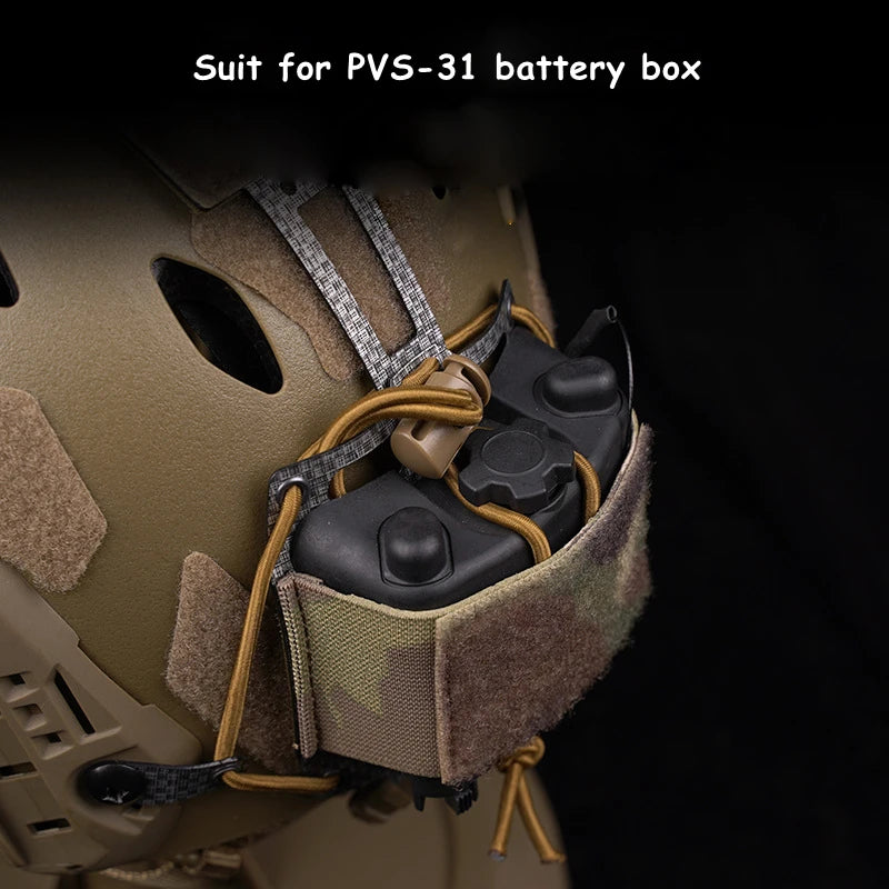 Tactical Helmet PVS31 Battery Case NVG Battery Pack FAST Helmet Accessory for Airsoft Paintball