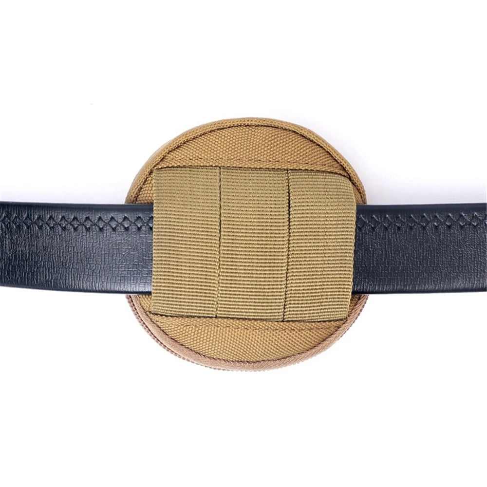 1000D New Outdoor Casual Men Coin Wallet Portable Mini Money Coin Pouch Keys Holder Waist Bag Round Small Case Zipper Wallet