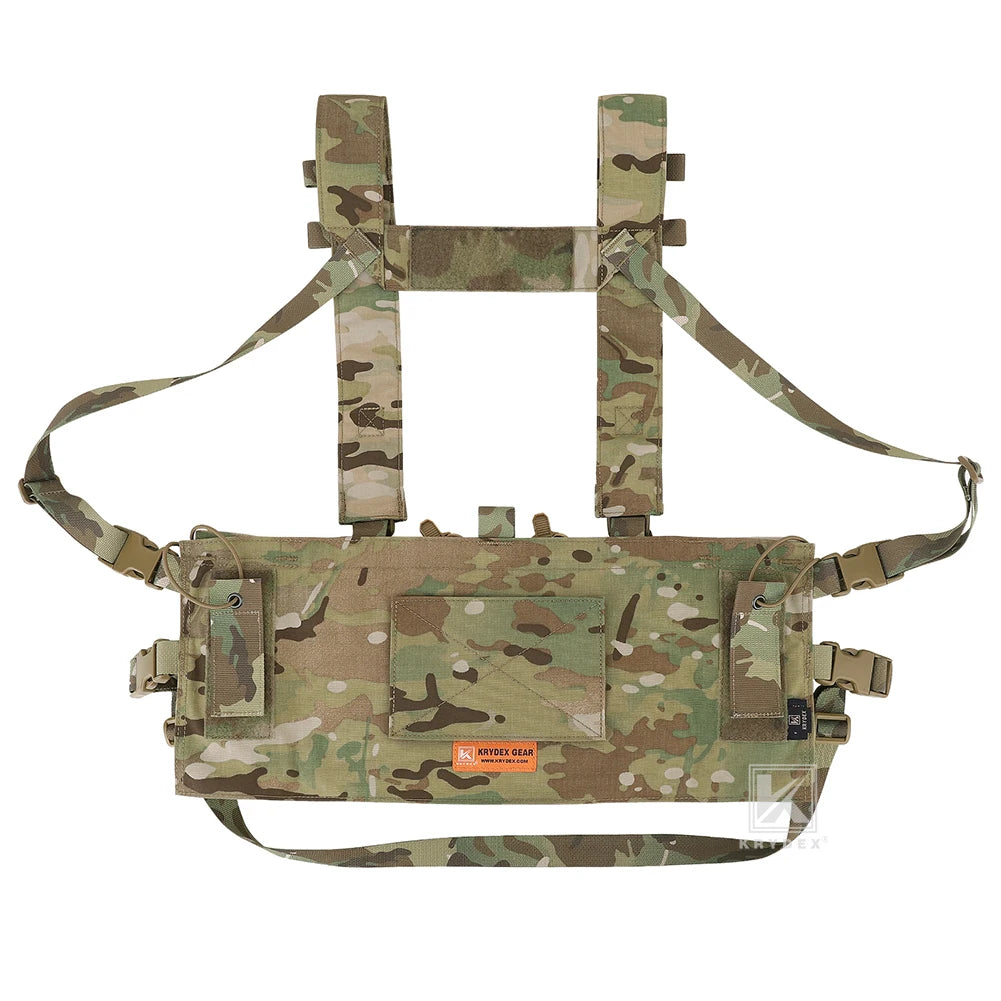 KRYDEX 500D Tactical Chest Rig UW Gen IV Low Profile Micro Fight Rigs Vest With 556 9mm GP Pouch Multifunction Pockets H Harness