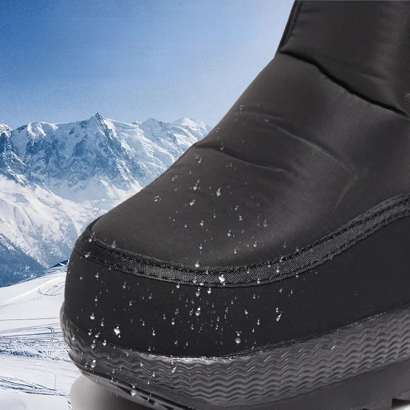 Men's Women's Snow Boots New Plush Warm Comfortable Couple Cotton Shoes Outdoor Fishing Anti Slip Waterproof Casual Shoes 2024