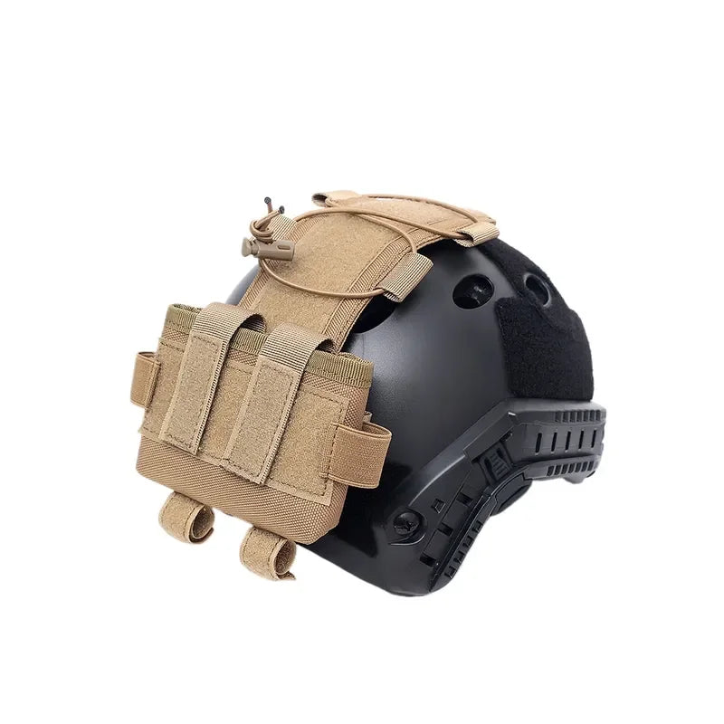 Tactical Helmet Accessory Bag for Balance and Battery Storage Compatible with FAST MK2 Night Vision Gear Black