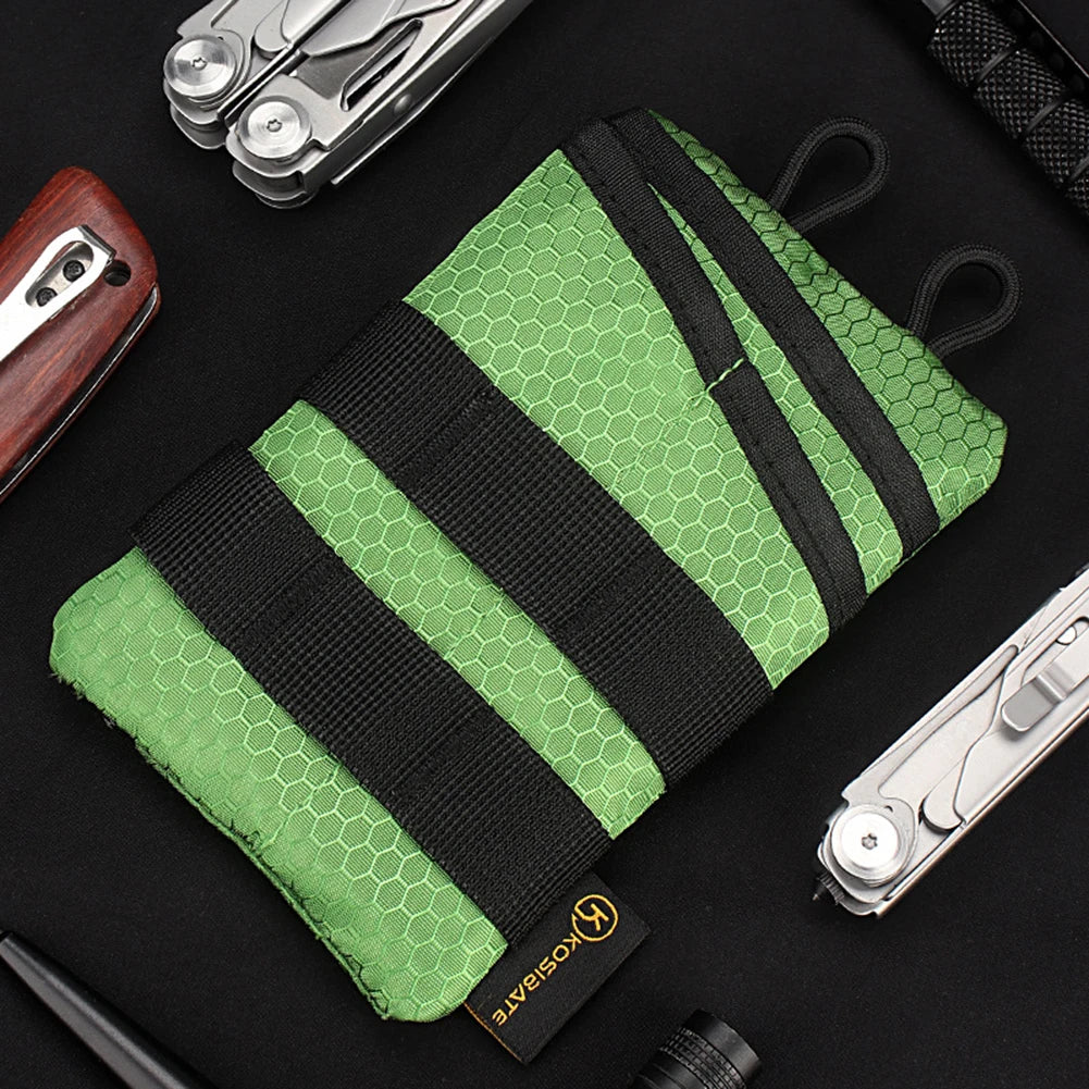 Portable Outdoor EDC Tool Storage Bag Foldable Lightweight Small Tool Storage EDC Pouch Wear Resistant for Camping Hiking Sports