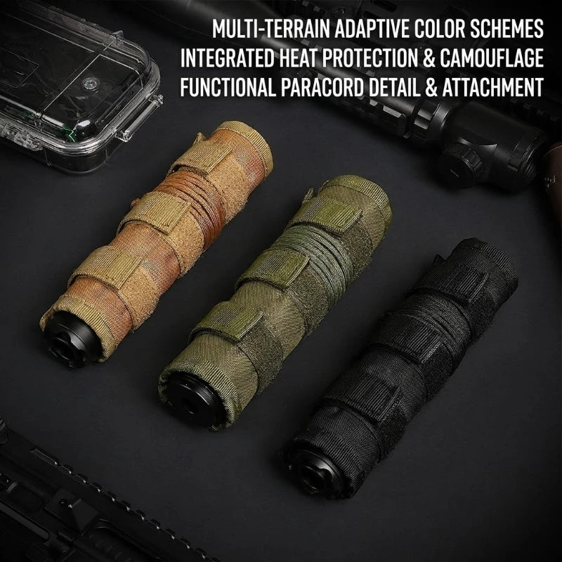 9 Inch Suppressor Cover 4 5 6 7 9 Inch Heat Resistant Burn Proof Microfiber Tactical Suppressor Wrap for Hunting Shooting Rifle