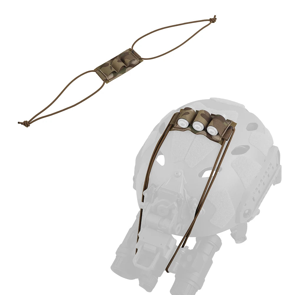 Cordura Tactical Helmet Battery Elastic Lanyard Carries Three Batteries Reinforced Multi-Functional Accessories