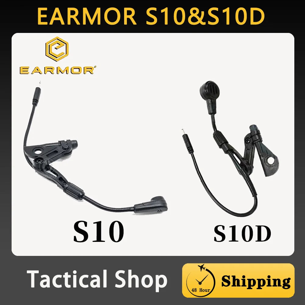 EARMOR Detachable Cantilever Headset Microphone, Tactical Electronic Communication Mic for Hunting Shooting Airsoft Game Trainin