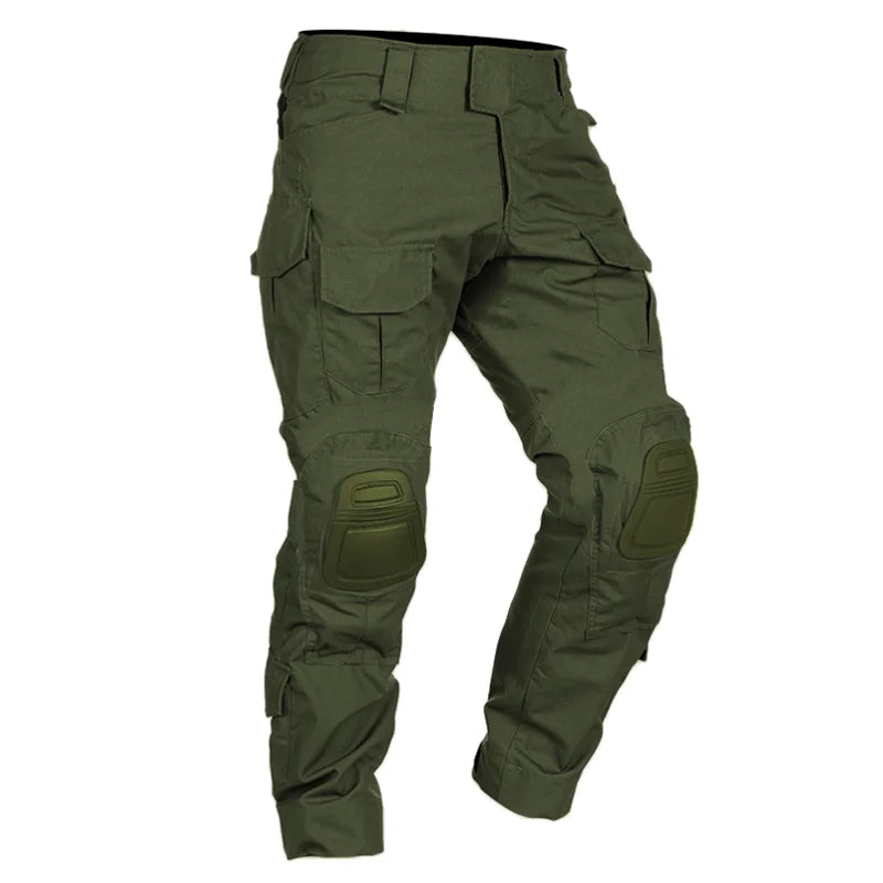 Men Combat Pants With Knee Pads Tactical Cargo Sport Trousers Camouflage Multicam Trekking Hunting Clothes