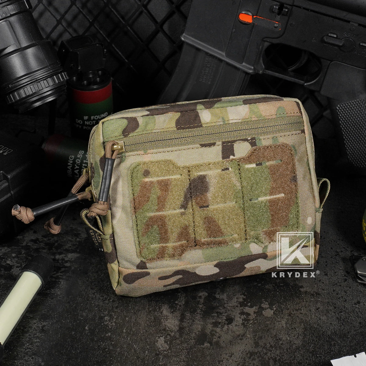 KRYDEX Tactical GP Pouch General Purpose Pouches Utility EDC MOLLE Storage Bag for Chest Rig Vest Duty Belt Backpack