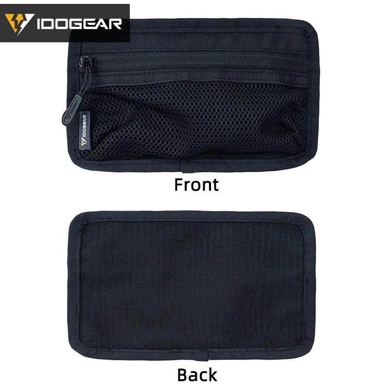 IDOGEAR Tactical Mesh Pouch Insert Modular Bag Compartment Utility Organizer Admin Pouch EDC Pocket with Hook Fasteners 35112