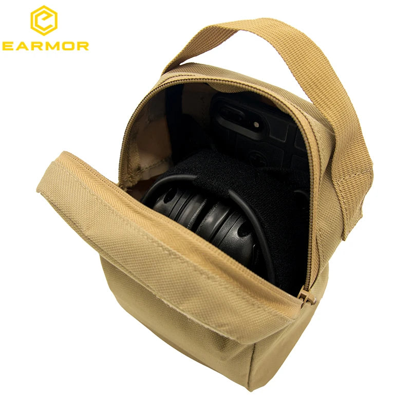 EARMOR Molle Bag Box to Store Tactical Multi-Function Carry, Suitable for Earmuffs M31 M32 M31H M32H Headphones