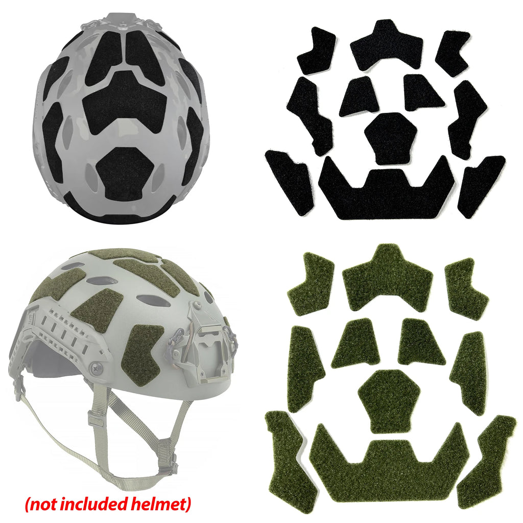 11Pcs Tactical Helmet Magic Sticker Airsoft Helmet Patches Hook and Loop Sticky for FAST High-Cut Helmet Accessories