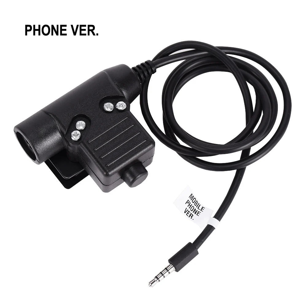 U94 PTT Tactical Headset Adapter for Baofeng KENWOOD ICOM Midland Motorola Walkie-talkie Radio Noise Reduction Headphone