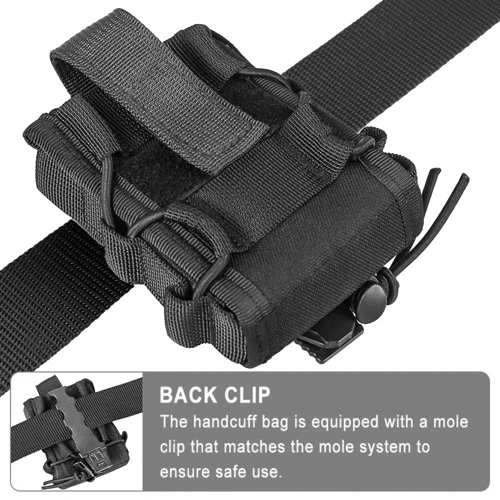 Tactical Handcuffs Holder Molle Pouch Open Top Universal Handcuff Case Shackles Holster  Quick Release Standard Cuffs for Vest