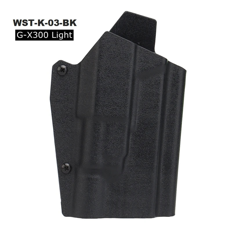 Kydex Gun Holster Right Hand Quick Release Pistol Case Light Bearing X400/X300/TLR Waist Holster for GL 17/19 Beretta M9 1911