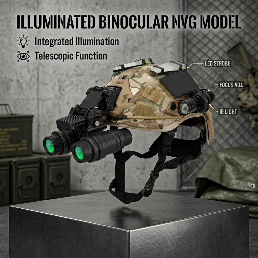 Kids Tactical Helmet Set with Light Up NVG Model Flashlight Signal Light for Outdoor Special Forces Cosplay Airsoft CS Game