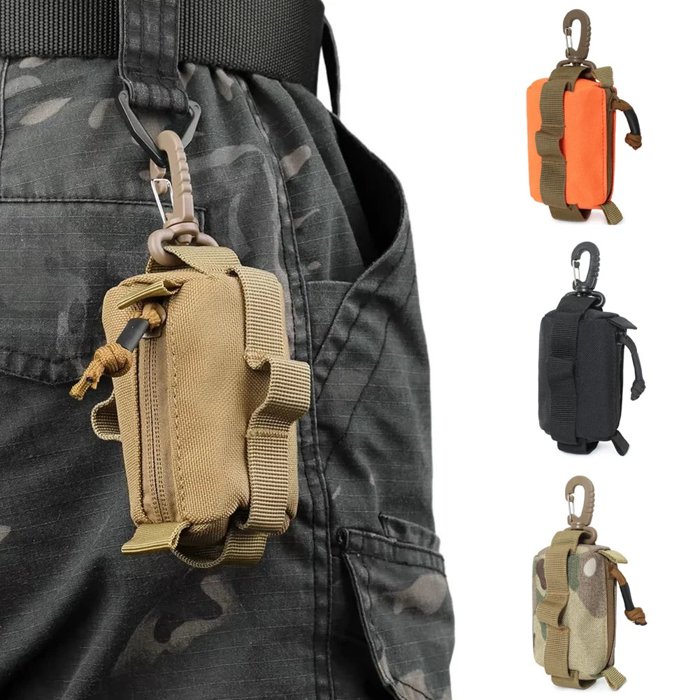 Tactical EDC Pouch Zipper Key Card Holder Pouch Coin Purses Organizer Storage Wallet For Camping Hiking Multi-color Options