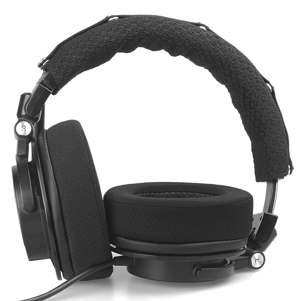 Upgraded Replacement Mesh Fabric Earpads Cushions for HyperX Cloud/Alpha, Audio Technica M50X/M40X headphones (Added Thickness)