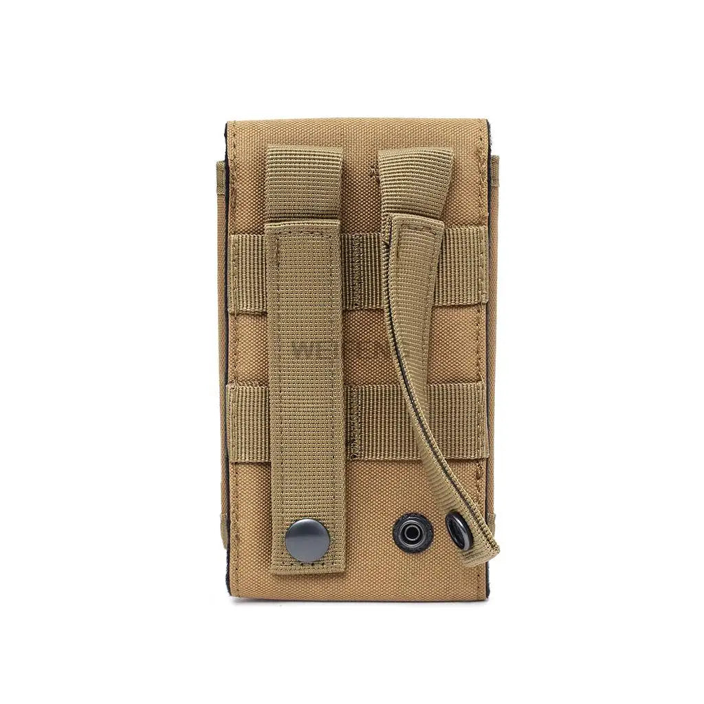 Tactical Molle Phone Pouch with Cigarette Bag 6.5in Smartphone Holder Case Utility EDC Gear Bag Compact Waist Fanny Pack