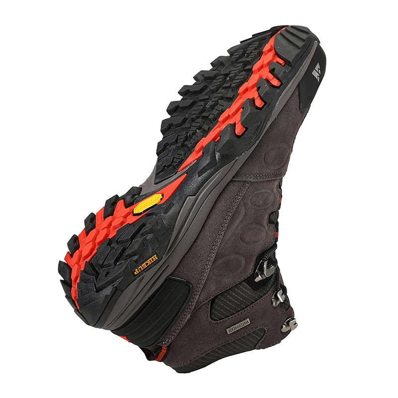 HIKEUP Winter Snow Boots Leather Hiking Shoes for Men Fur Sports Men's Designer Boots Outdoor Climbing Trekking Sneakers