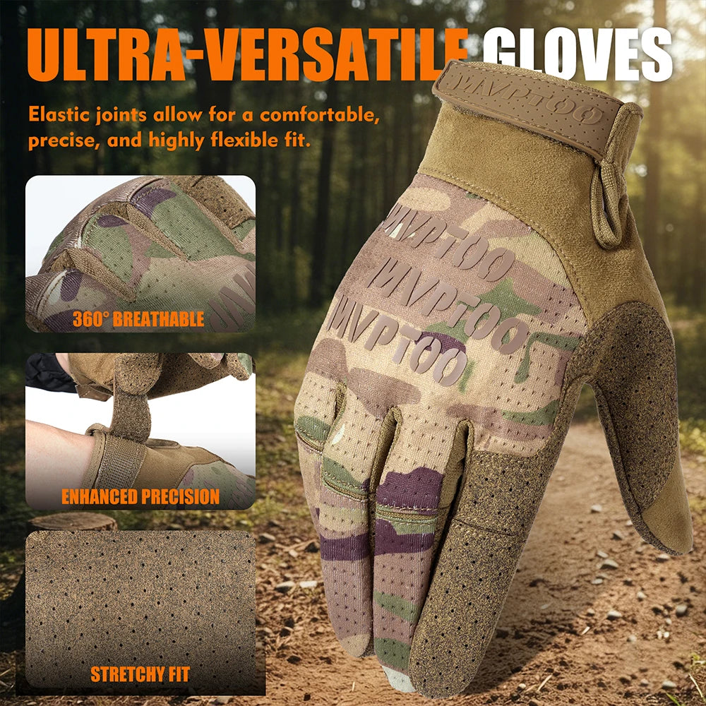 Touch Screen Hunting Gloves Breathable Outdoor Sports Hiking Camping Paintball Tactical Combat Work Cycling Lightweight Gear Men