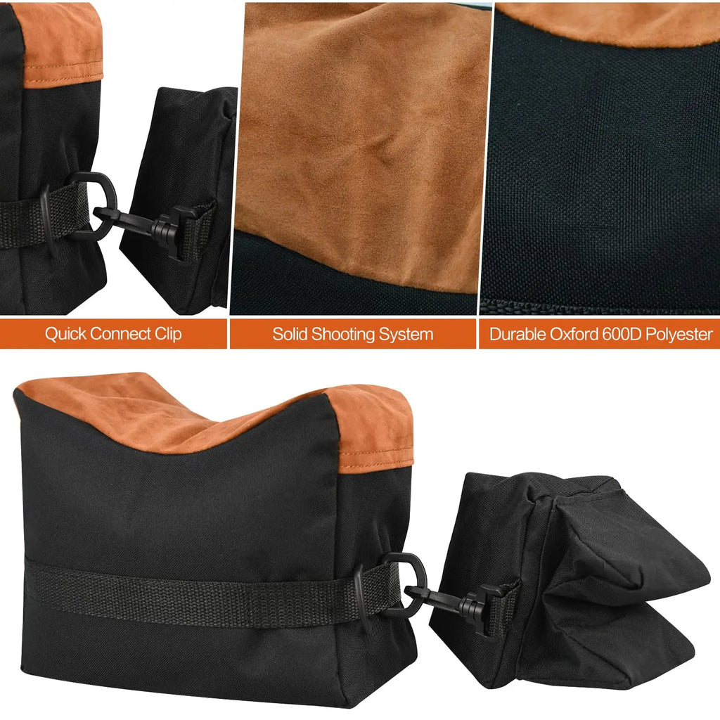 Twod Outdoor Shooting Rest Bags - Target Sports Bench Rest with Front & Rear Support SandBag Stand Holders for Gun Rifle Shootin