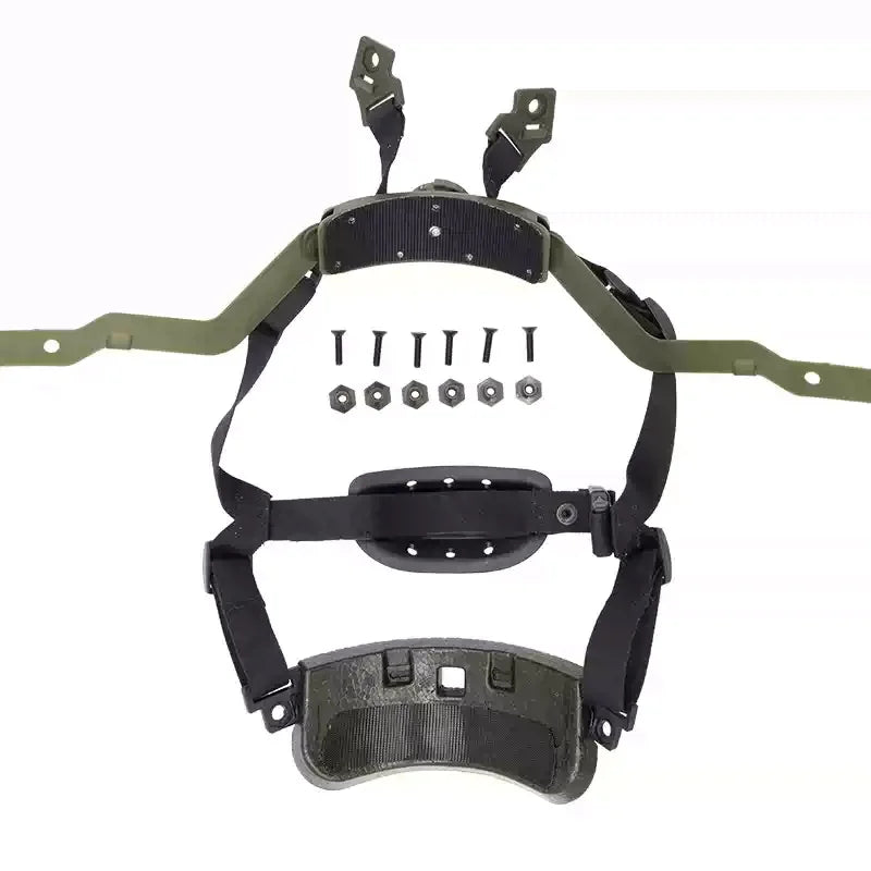 15 Ballistic Helmet Full Set - Suspension Liner & Cuttlefish Rail | Military-Style Outdoor Tactical Civilian Accessory
