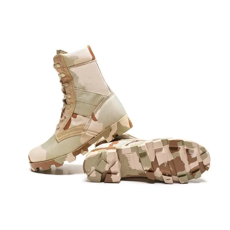 original Tactical Boots Men High-Top Army Shoes Outdoor Shock-Absorbing Hard-Soled High-Waist Hiking Botas