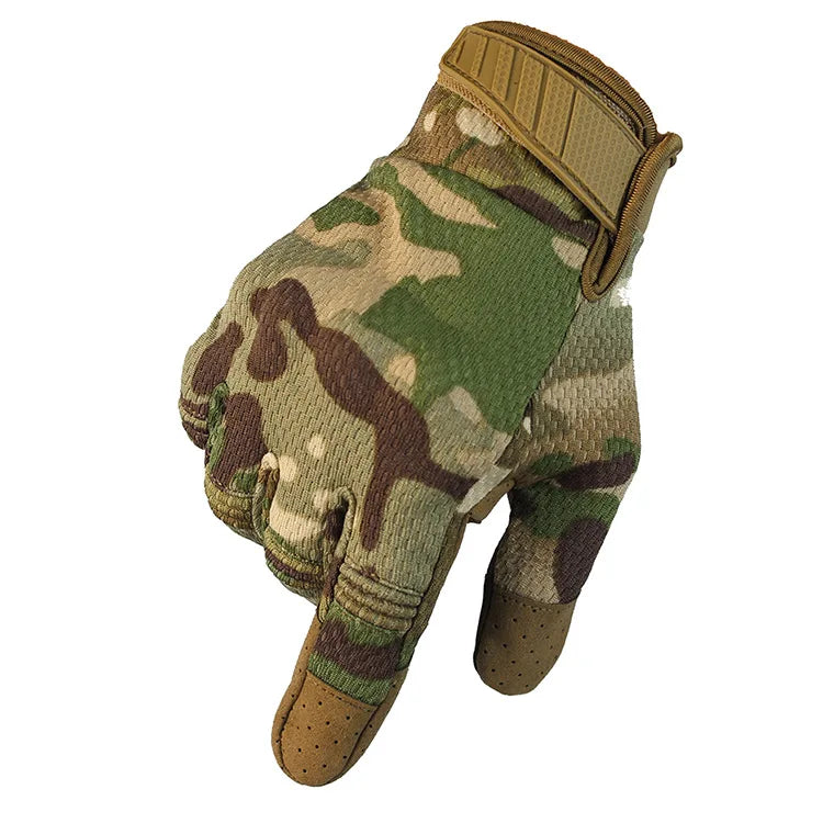 Outdoor Multi-Functional Camo Breathable Tactical Gloves Lightweight Protective Full Finger Touch Screen Motorcycle Riding Glove