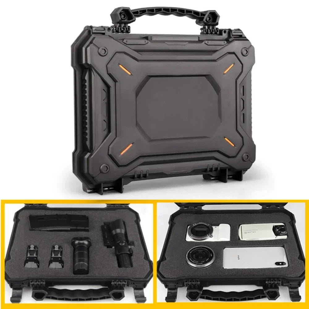 Tactical Pistol Case for GL Hard Shell Box with Padded Foam Lining for Outdoor Hunting Shooting Storage Safety Lock Boxes