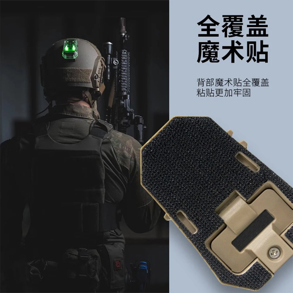 Tactical Helmet Light IPX8 Waterproof Shock-Resistant Survival LED Light Multi-Function Strobe Light IR Light for CS Camping