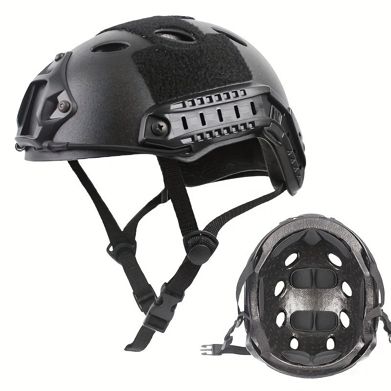 FAST PJ Helmet with Detachable Windproof Face Mask Airsoft Protective Helmet Outdoor Cycling Training Helmet
