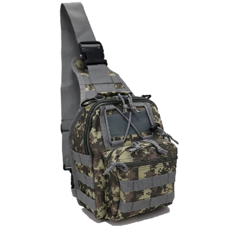 Tactical Men Chest Bag Hiking Climbing Outdoor Sports Shoulder Bags Camouflage Crossbody Bag Oxford Rucksack