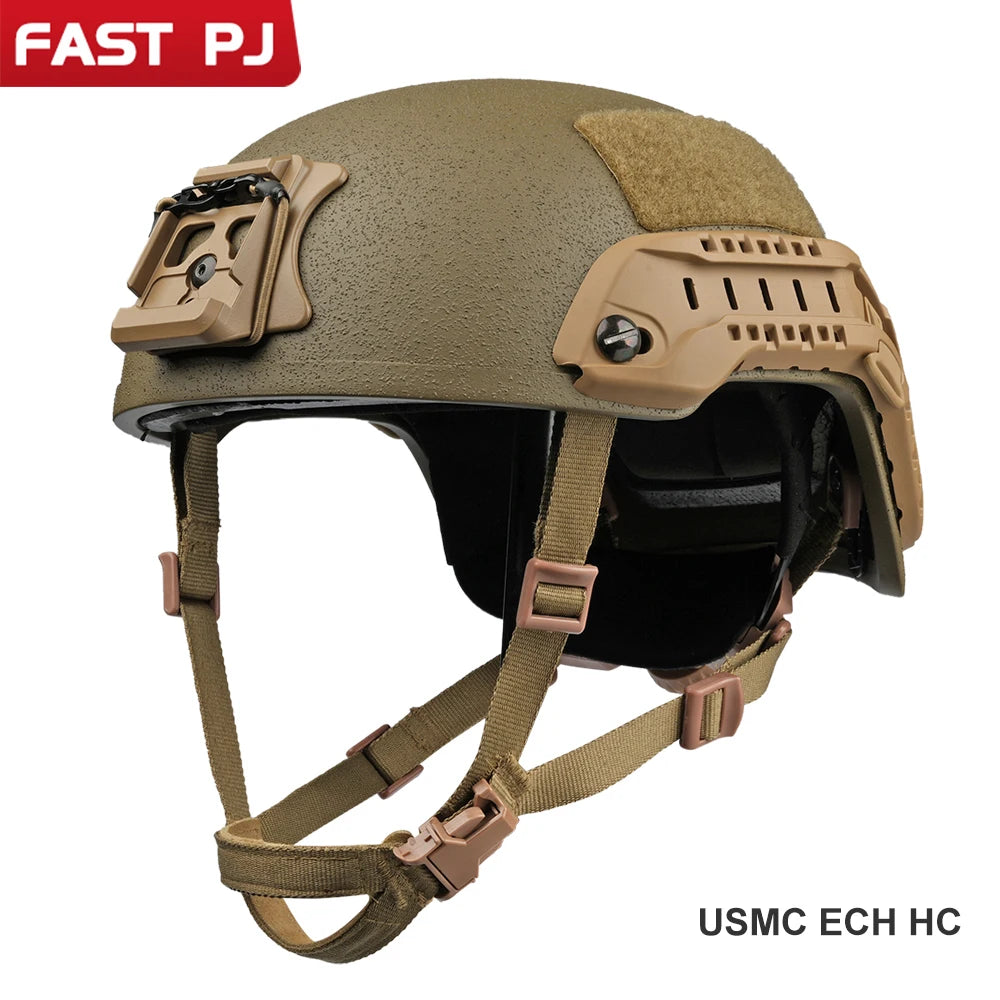 USMC ECH/MICH2001 High Cut Ballistic Helmet - New Fiberglass Operational Tactical Helmet (Civilian Security Use)