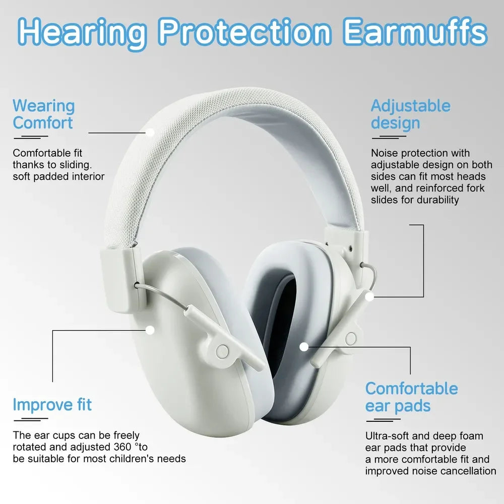 K40 Ear Protection Noise Cancelling Kids Earmuff, SNR 27dB Volume up with Portable Case for Autism,Children,Toddler