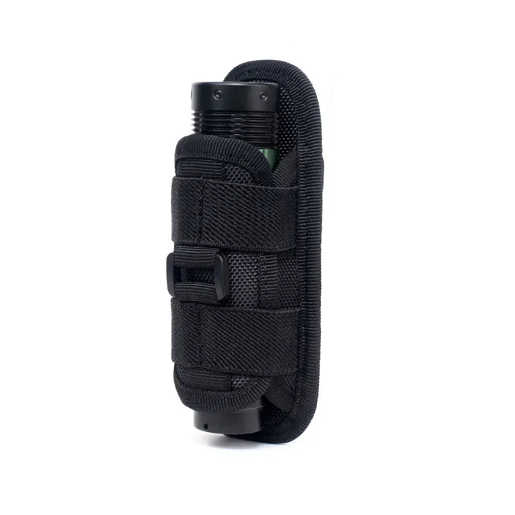 Molle flashlight bag, 360 degree rotatable flashlight cover, hunting lighting accessories, survival kit