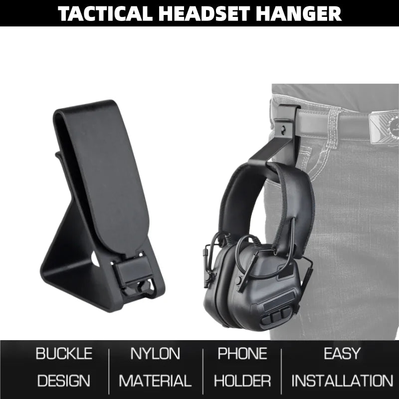 Universal Headset Hanger | MOLLE Compatible Adapter Multi-Purpose Equipment Mount | For Hunting Radio Equipment Accessories