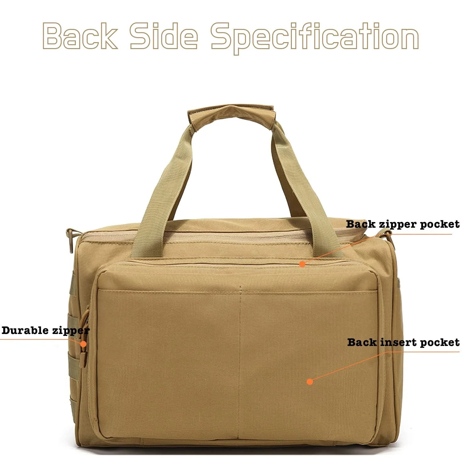 Tactical Gun Range Bag Deluxe Pistol Shooting Range For Shooting, Range, Storage and Transport