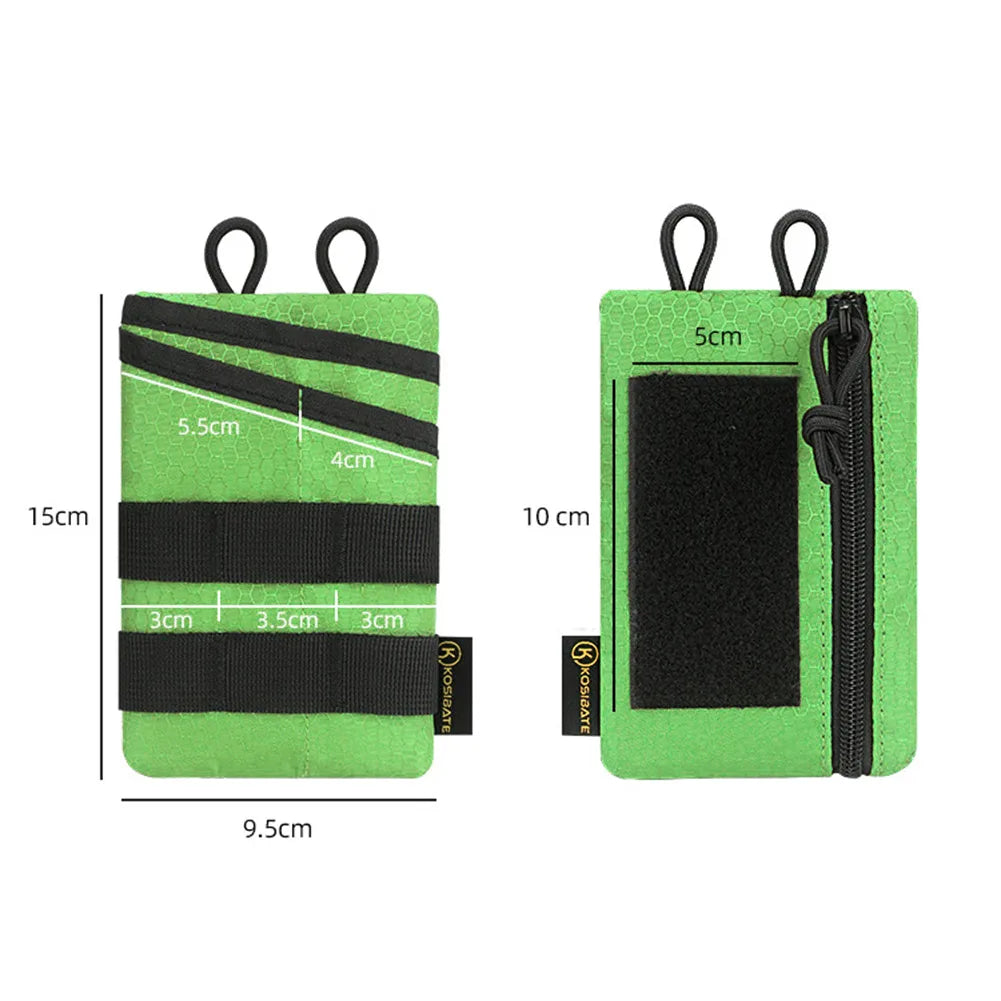 Portable EDC Tool Bag Oxford Lightweight Mini EDC Pouch Sundries Bag Foldable Wear Resistant Organizer for Camping Hiking Sports