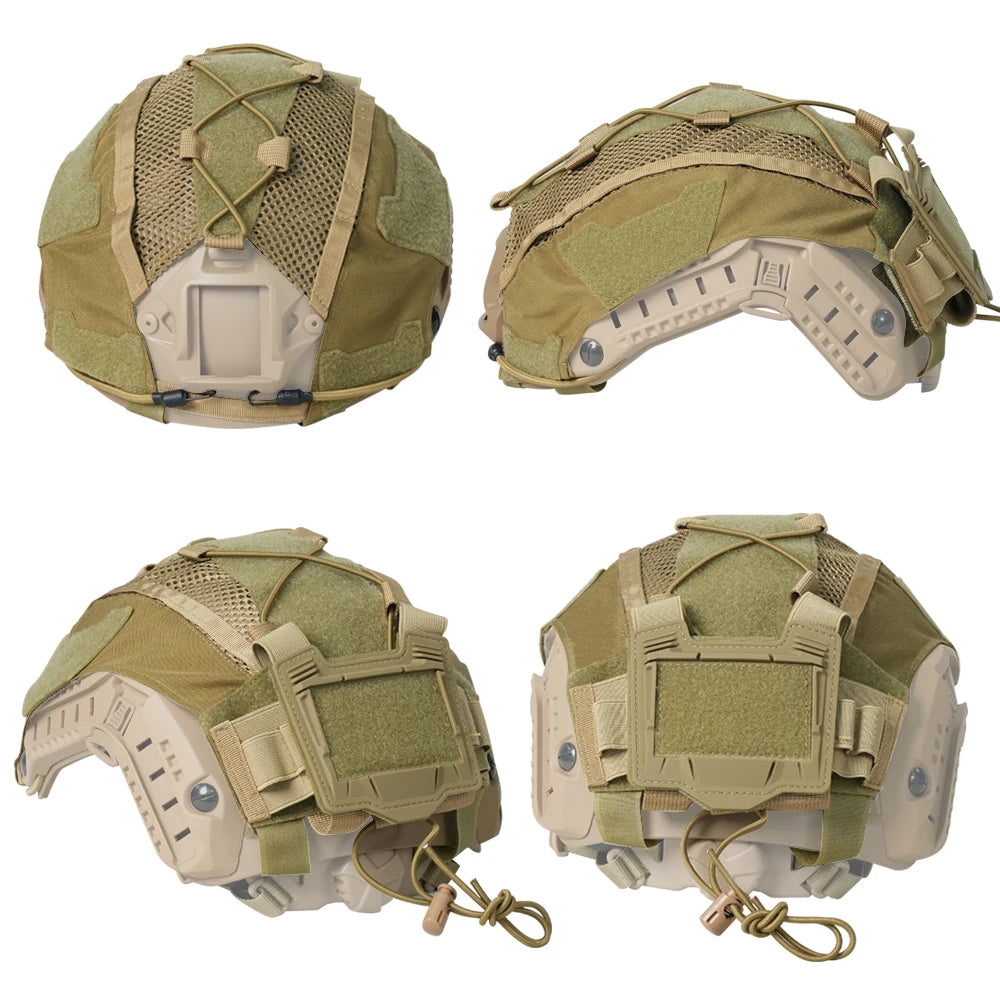 BOOIU Tactical Helmet Cover Set NVG Battery Pouch Nylon Weight Bag For Fast Helmet Cover Hunting Ballistic Helmets Accessories